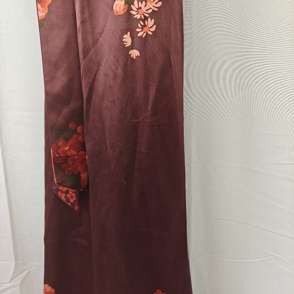 Reformation Merrick Silk Maxi Burgandy Floral Dress Size XS *FLAWED* - Picture 6 of 16